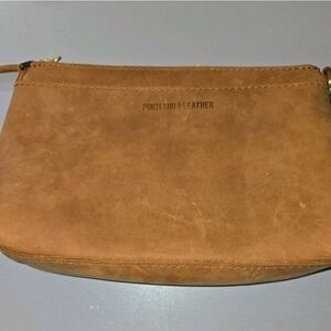 Portland Leather Brown Almost Perfect Poppy Crossbody Bag.